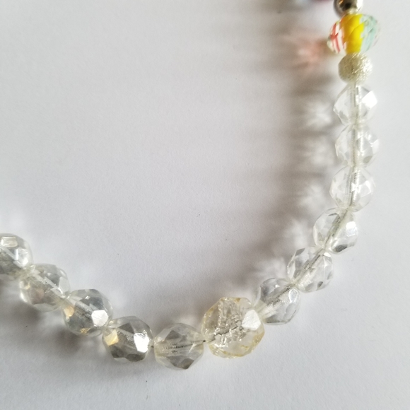 Handmade necklace clear and colorful faceted beads sparkly beaded - Picture 11 of 14